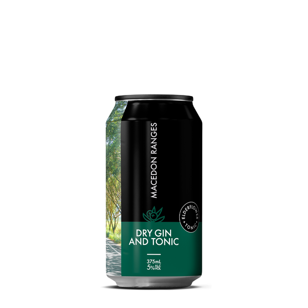 Macedon Ranges - Dry Gin & Elderflower Tonic 375mL Can